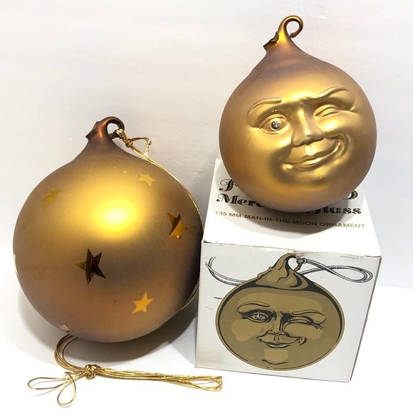 Department 56 Other - Dept 56 Moon & Ball Frosted Mercury Glass Ornament